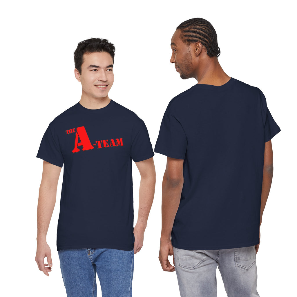 A-Team Graphic Tee — Retro Red Logo Vintage Crew T-Shirt