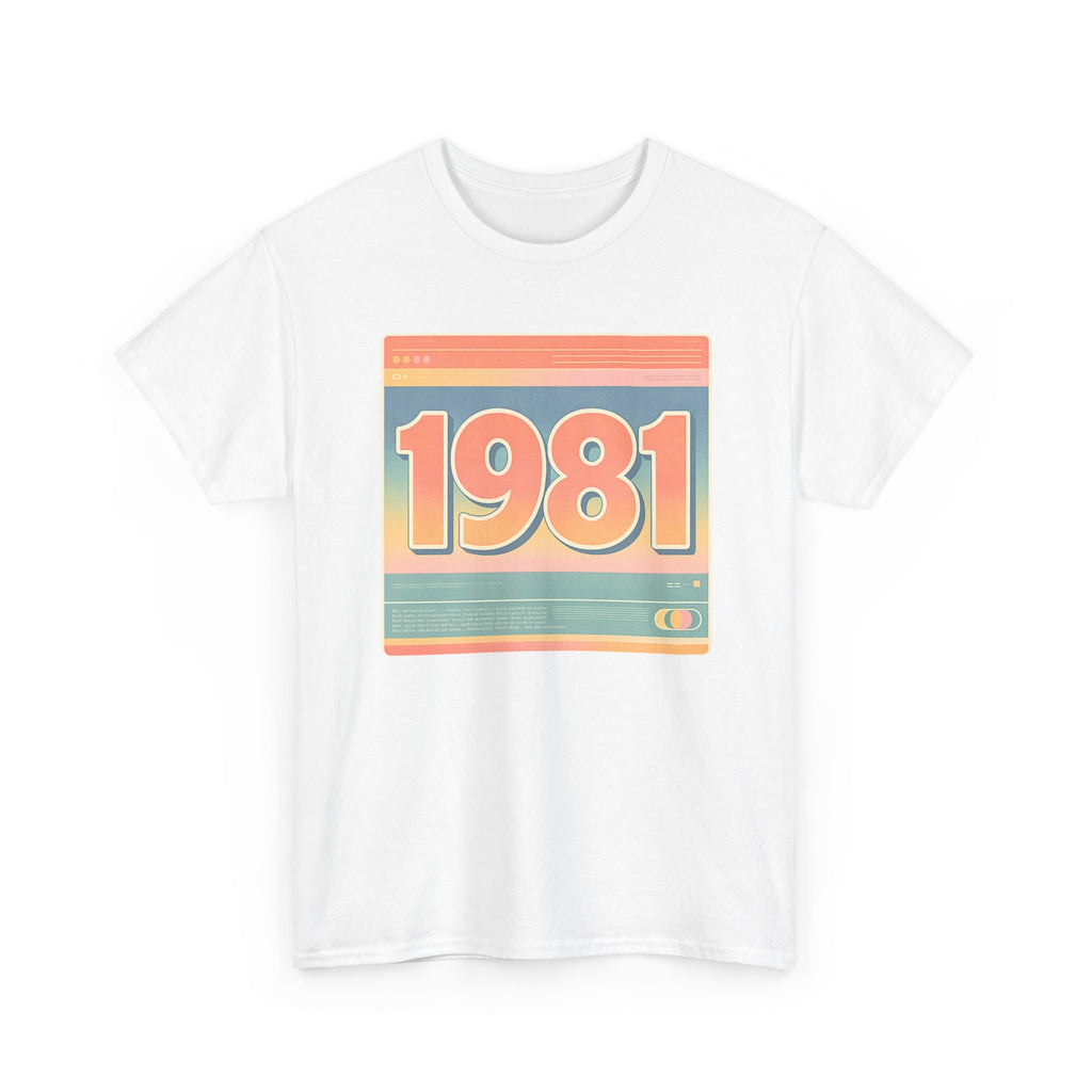 Vintage 1981 Retro Tee — 40th Birthday Gift Shirt