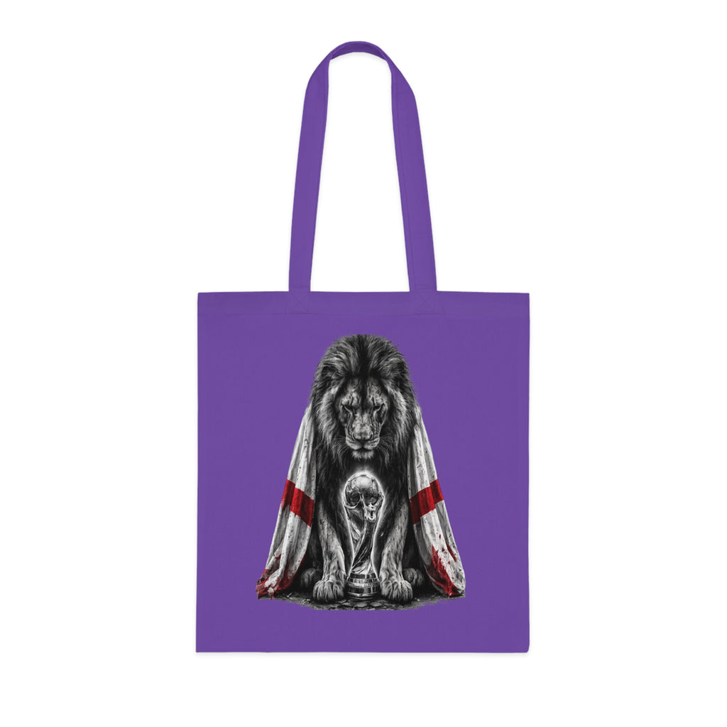 England Lion Tote Bag – Protective Lion Illustration Cotton Tote
