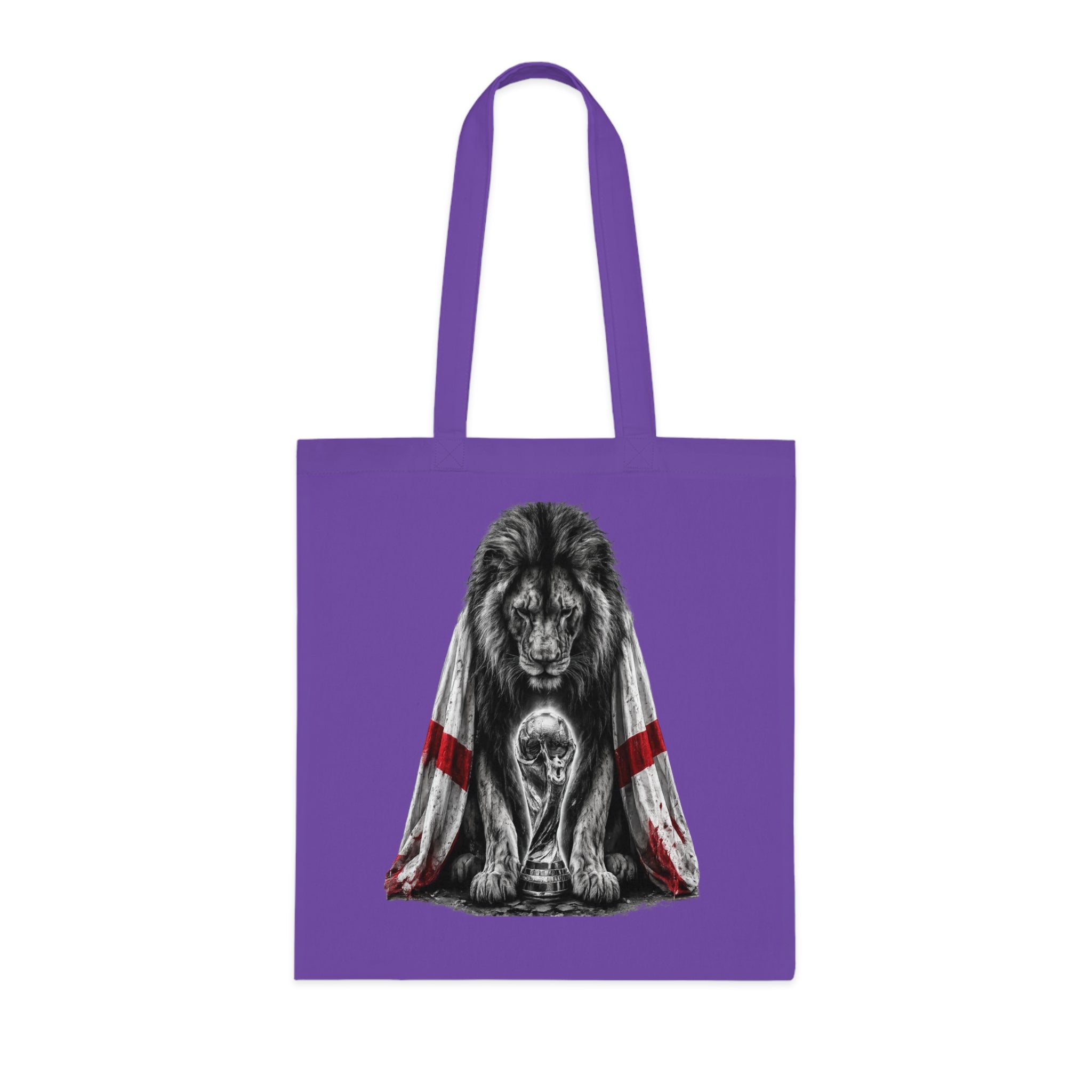 England Lion Tote Bag – Protective Lion Illustration Cotton Tote