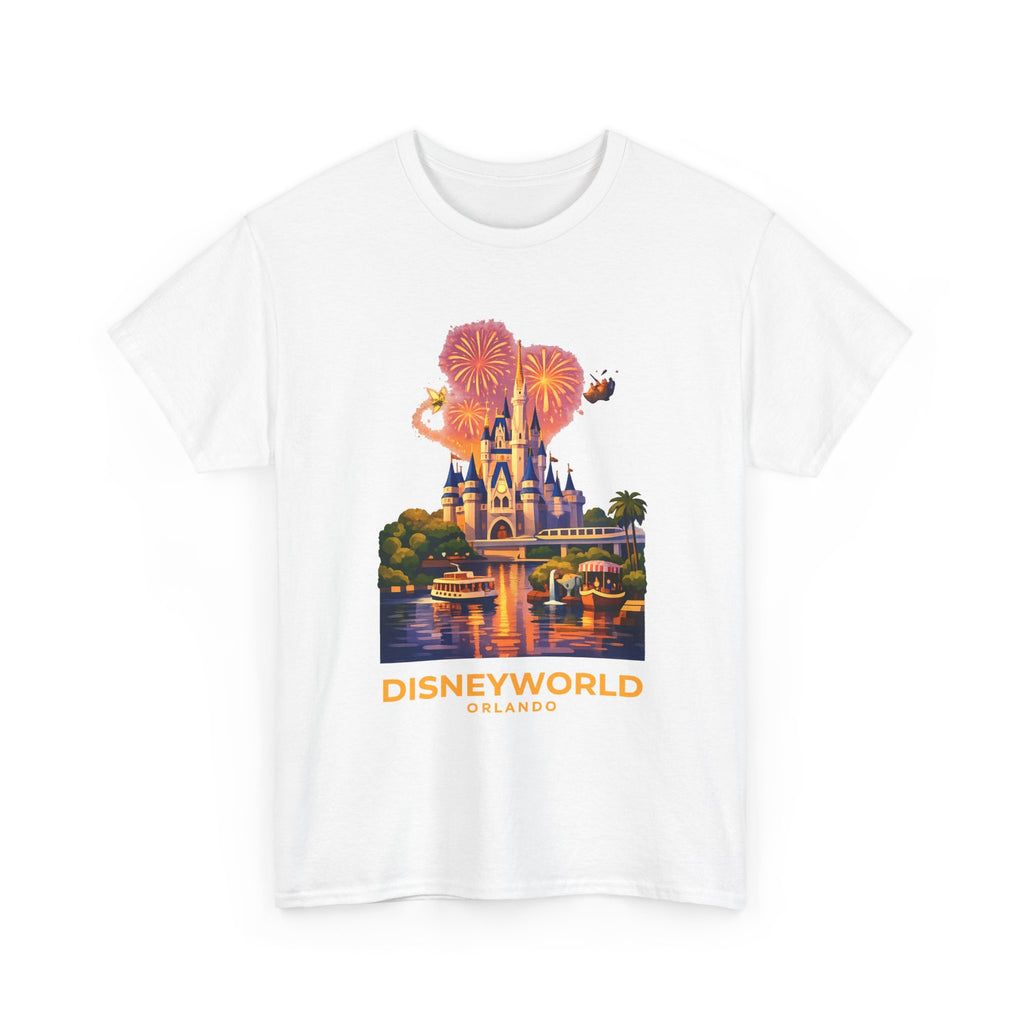 Disney World Castle Orlando Fireworks Cotton T‑Shirt