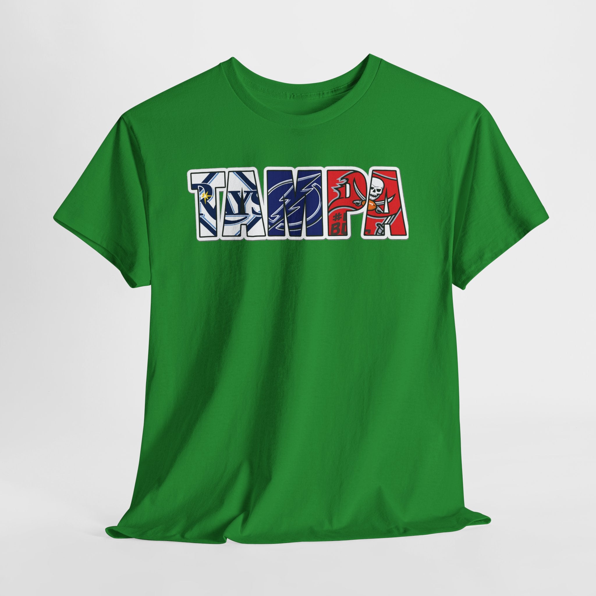 Tampa Block Letter Tee — Florida Flag Graphic T‑Shirt