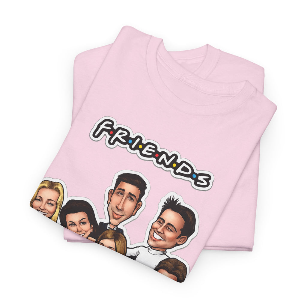Friends TV Show Cartoon Cast T-Shirt — Iconic Couch Graphic Tee