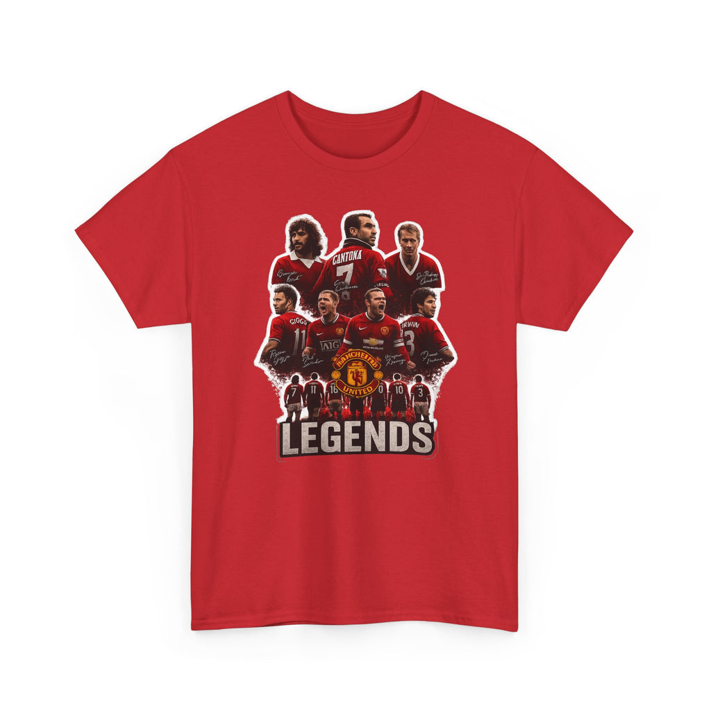 Manchester United Legends Football Team Tee — Retro Manchester United Players Graphic Shirt
