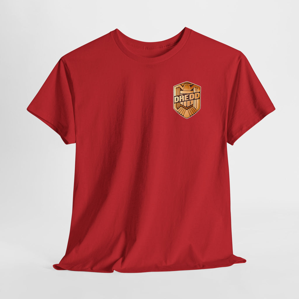 Dredd Shield Badge T-Shirt — Retro Law Enforcement Logo Tee