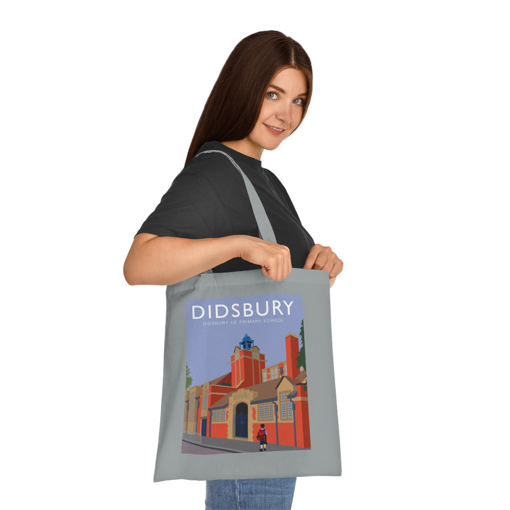 Elm Grove Didsbury C of E Primary School Vintage Travel Tote — Retro Illustrated Cotton Shopper Bag