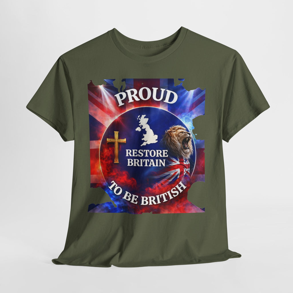 Proud to Be British Restore Britain Cotton T‑Shirt