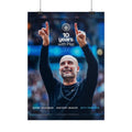 Manchester City Rolled Poster — "10 Years with Pep" Commemorative Sports Tribute