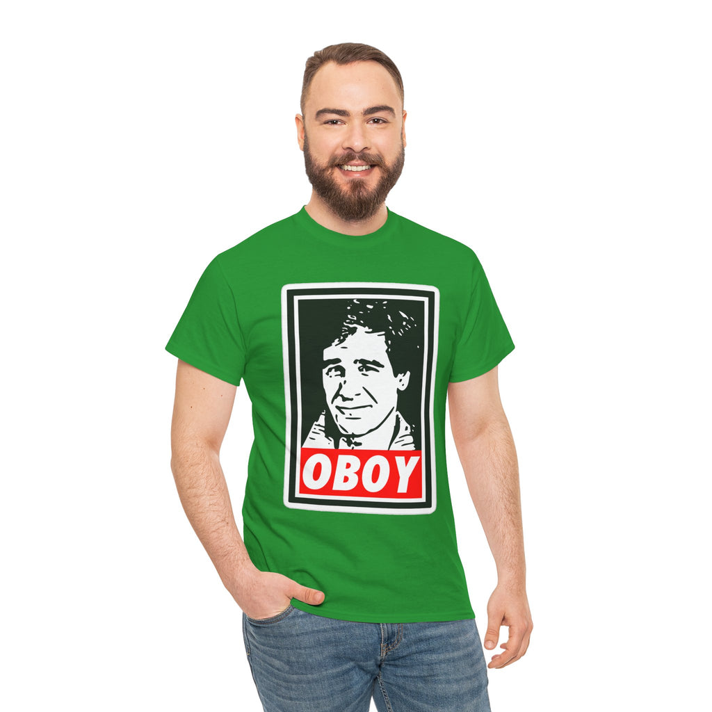Oboy Quantum Leap Graphic Tee — Retro Pop Art Portrait T‑Shirt