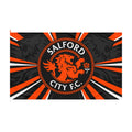 Salford City F.C. Double-Sided Supporters Flag — Lion Crest Football Banner