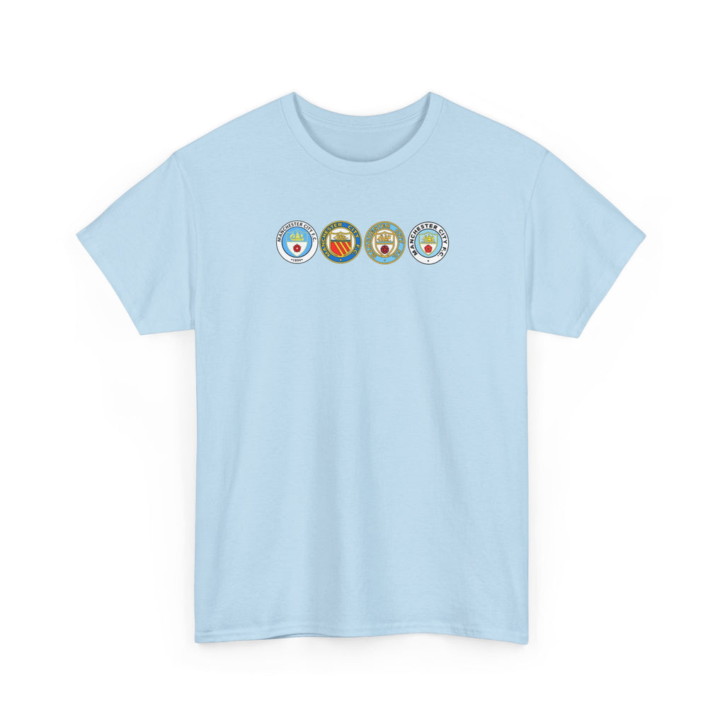 Man City Retro Crest Inspired Cotton T-Shirt