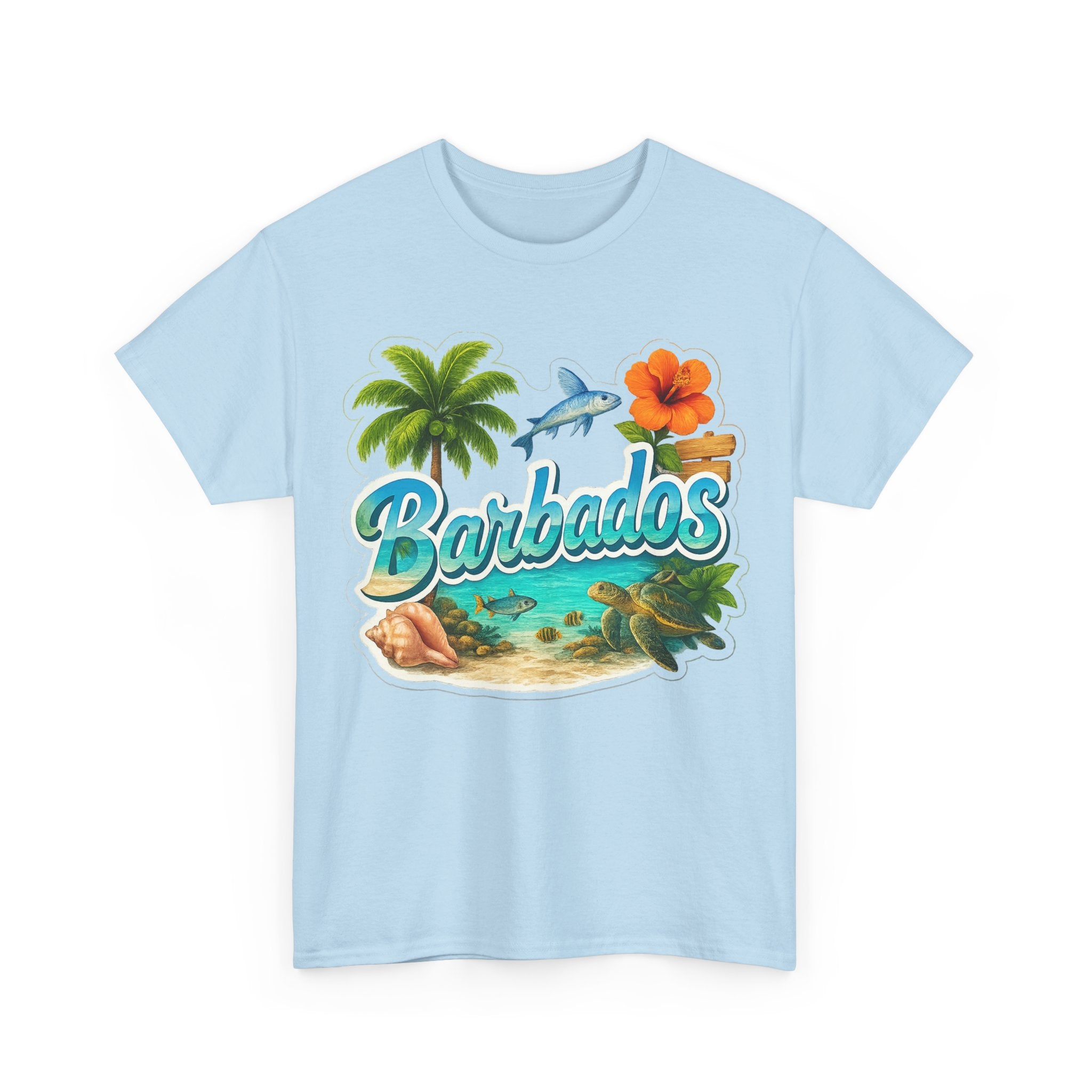 Barbados Beach Graphic Tee — Tropical Island Vacation T‑Shirt
