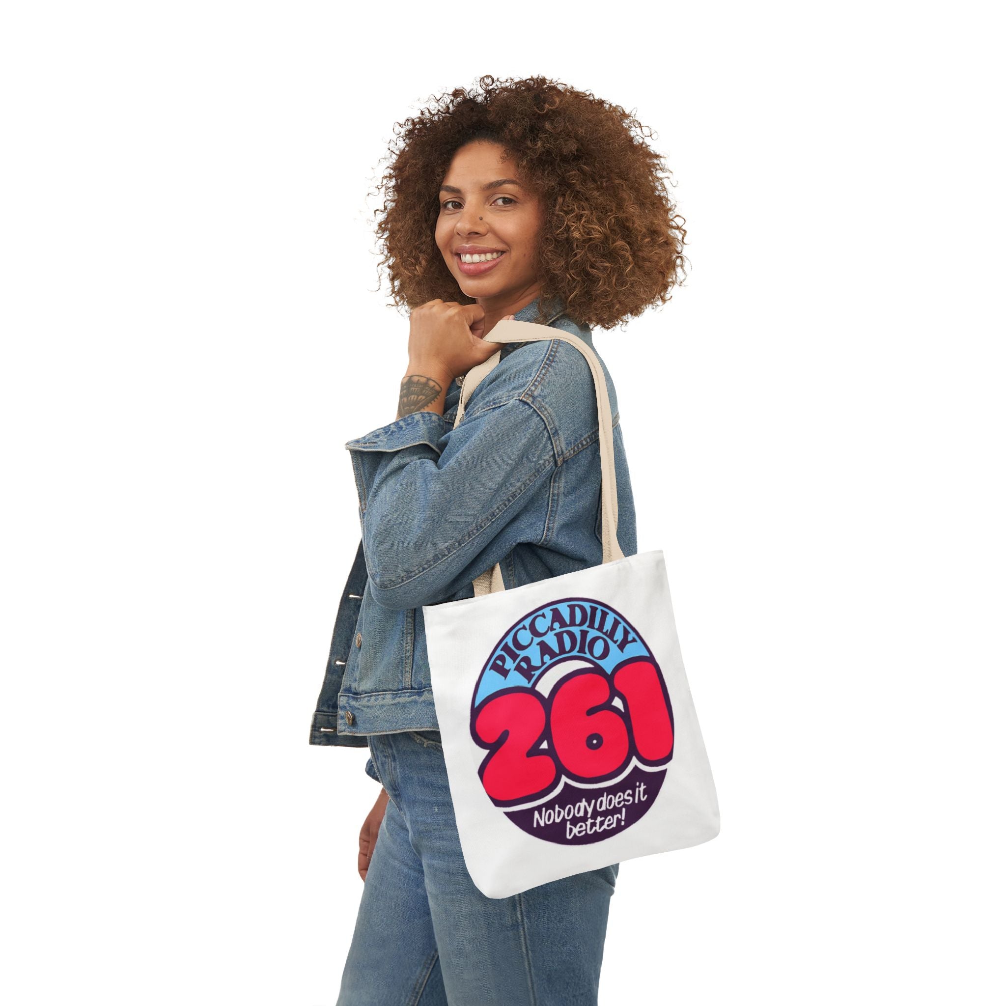 Tote Bag — Retro 'Piccadilly Radio 261' Vintage Logo Canvas Tote