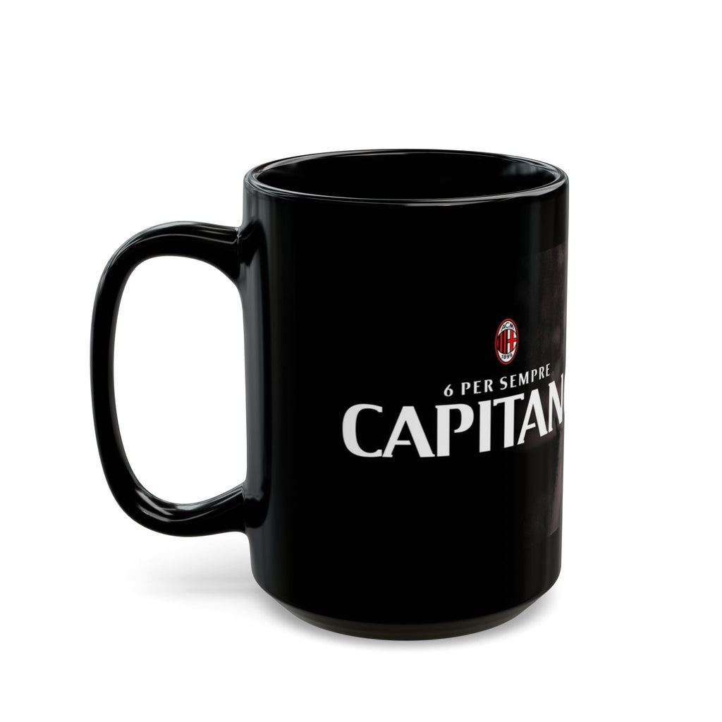Franco Baresi AC Milan Tribute Black Mug – Vintage Trophy Celebration (11oz/15oz)
