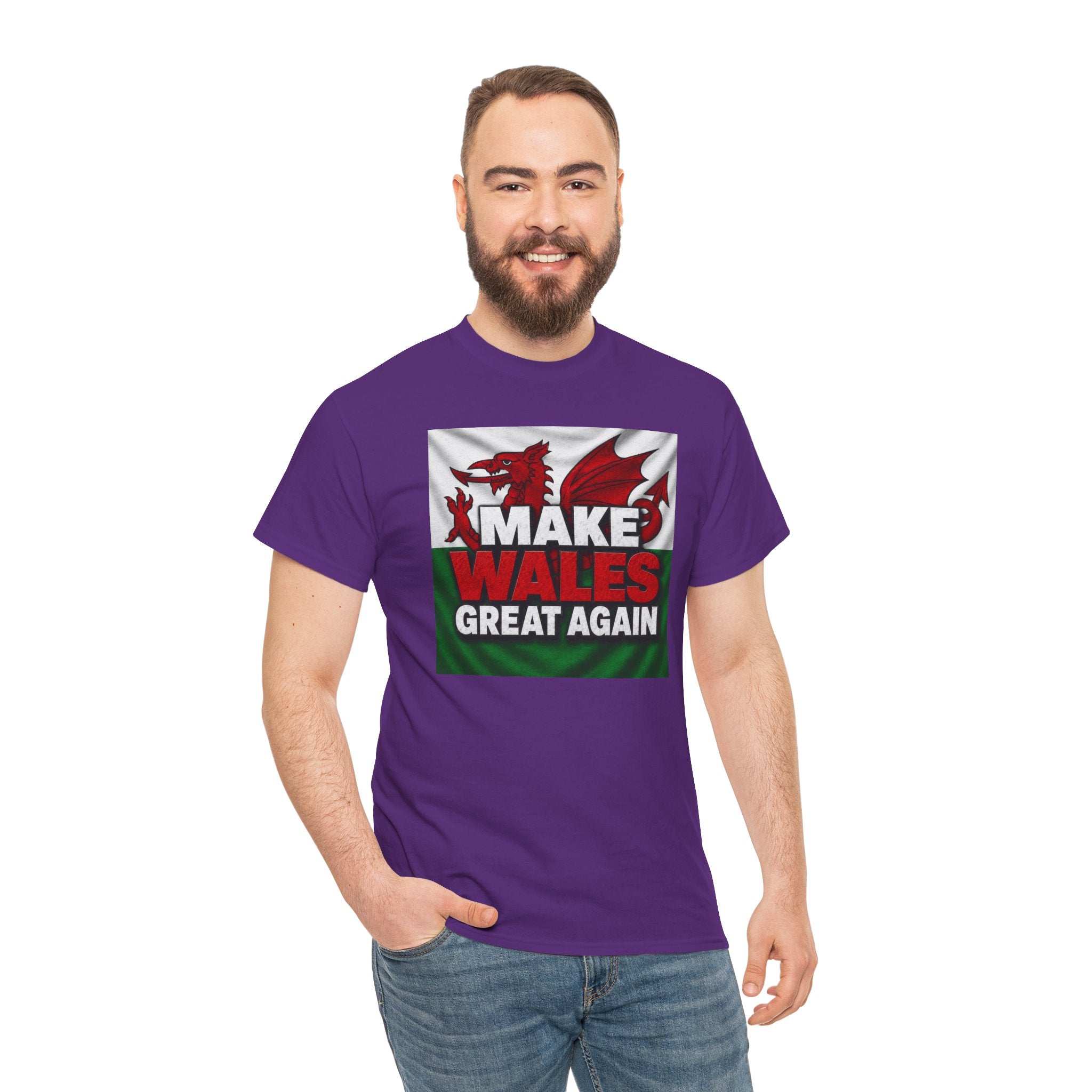 Make Wales Great Again T-Shirt — Welsh Flag Dragon Political Slogan Tee