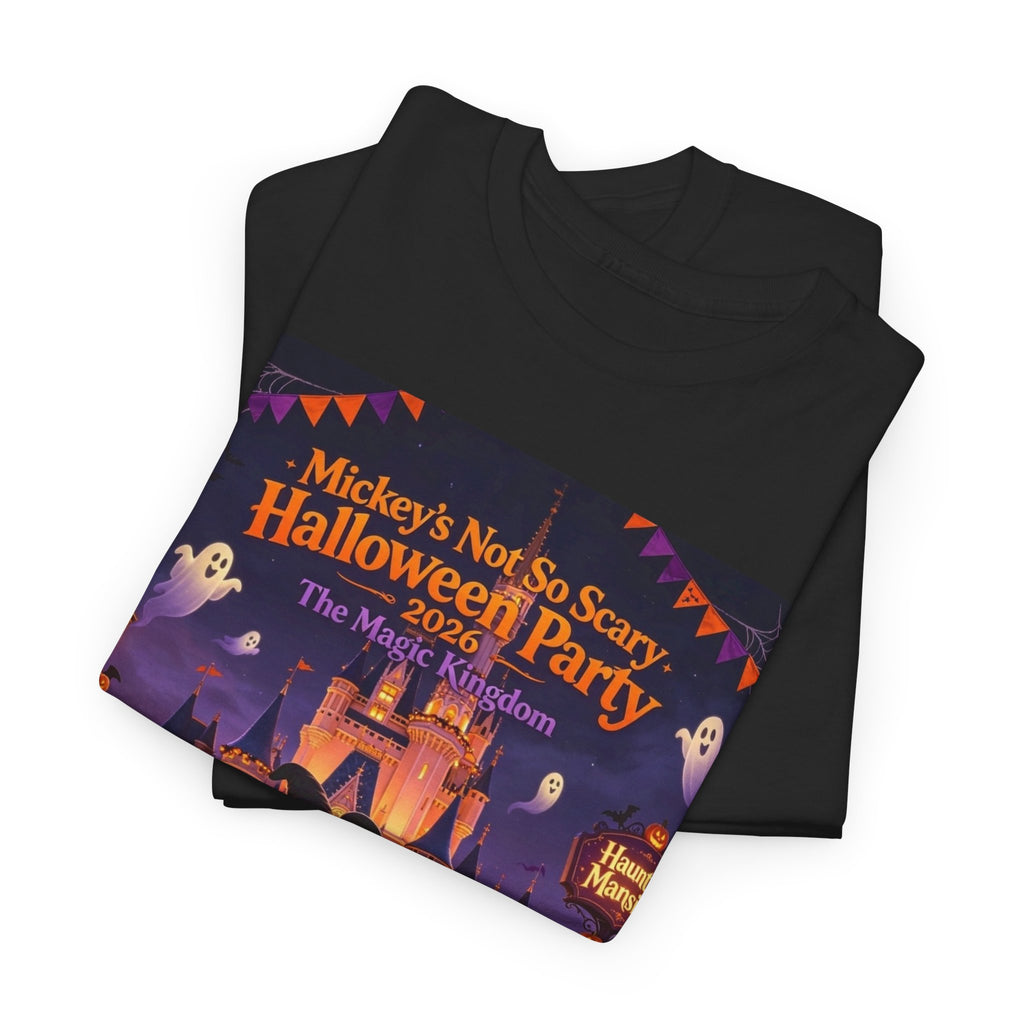 Halloween Mickey T-Shirt — "Not So Scary Halloween Party" Castle Graphic Tee