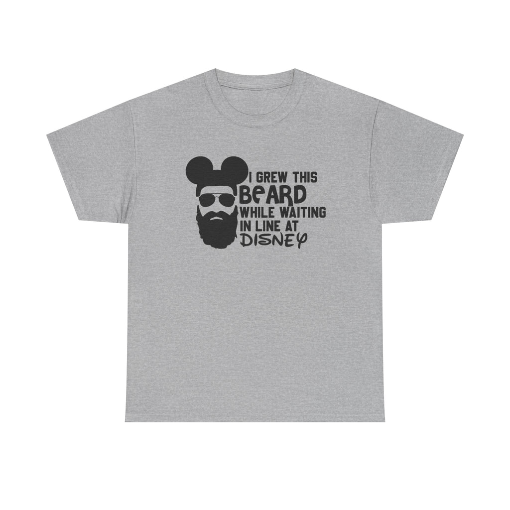Beard While Waiting Tee – "I Grew This Beard While Waiting In Line At Disney" Funny Disney Dad T-Shirt