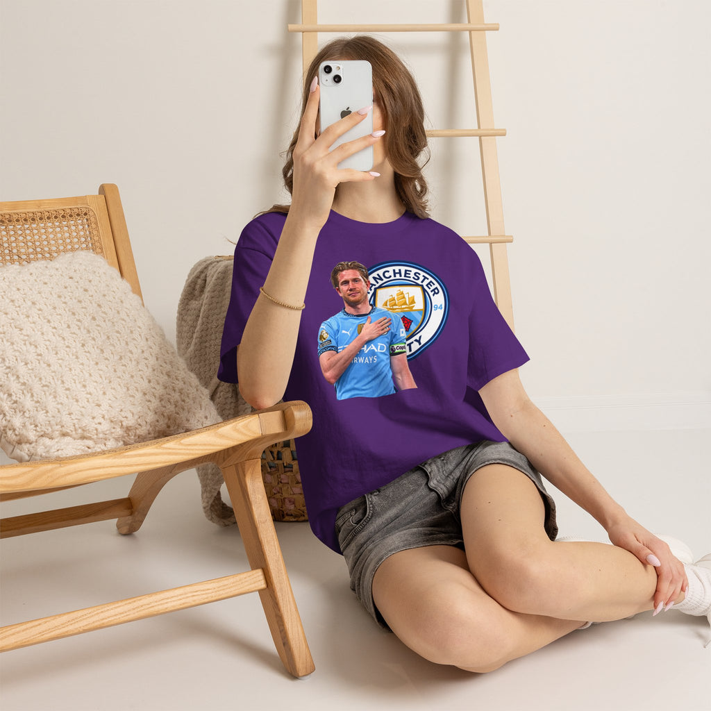 Kevin De Bruyne Manchester City Legend Cotton T-Shirt — Player Tribute Tee (Heart Badge Design)