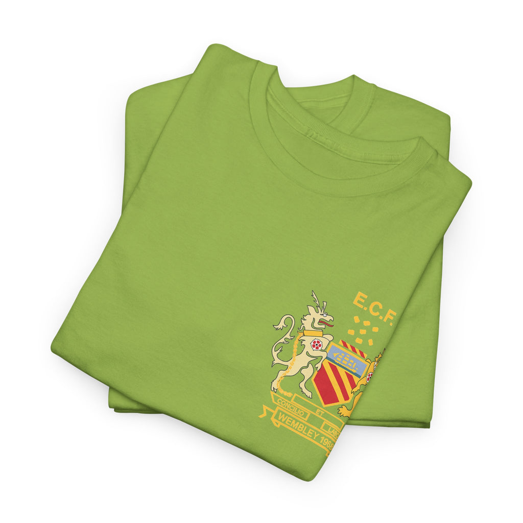 Manchester United Wembley 1968 Heraldic Crest Tee — Vintage Coat of Arms Chest Print