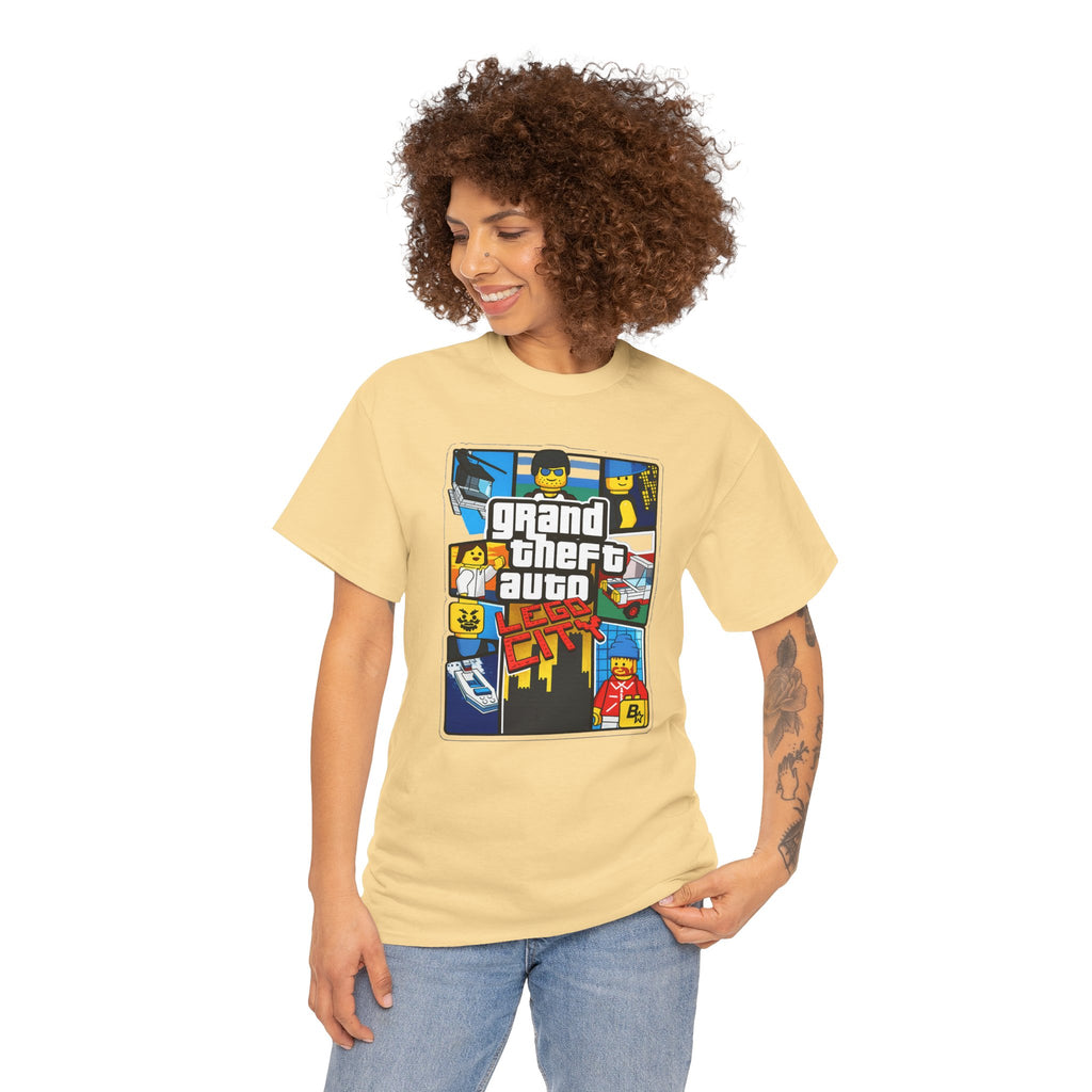 GTA Lego City Retro Block-Style 'Grand Theft Auto' Graphic Tee
