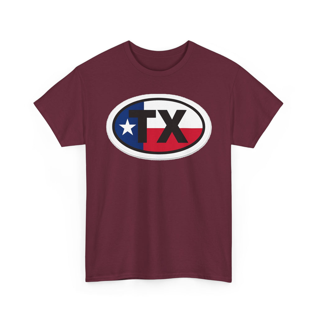 Texas Flag TX Oval T-Shirt — Patriotic Lone Star Tee