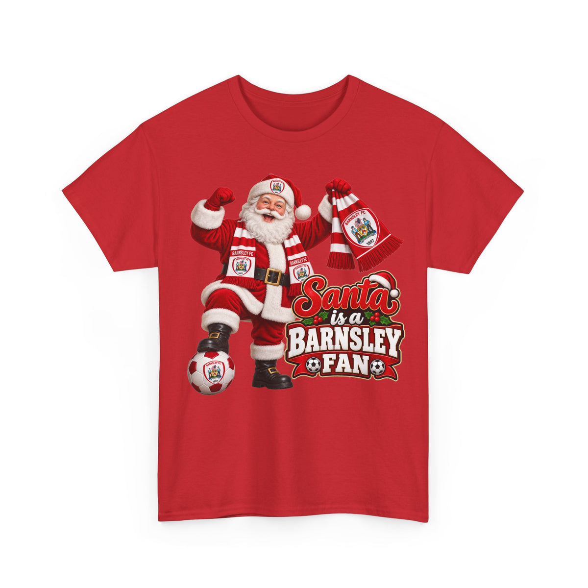 Santa Is a Barnsley Fan Cotton T‑Shirt