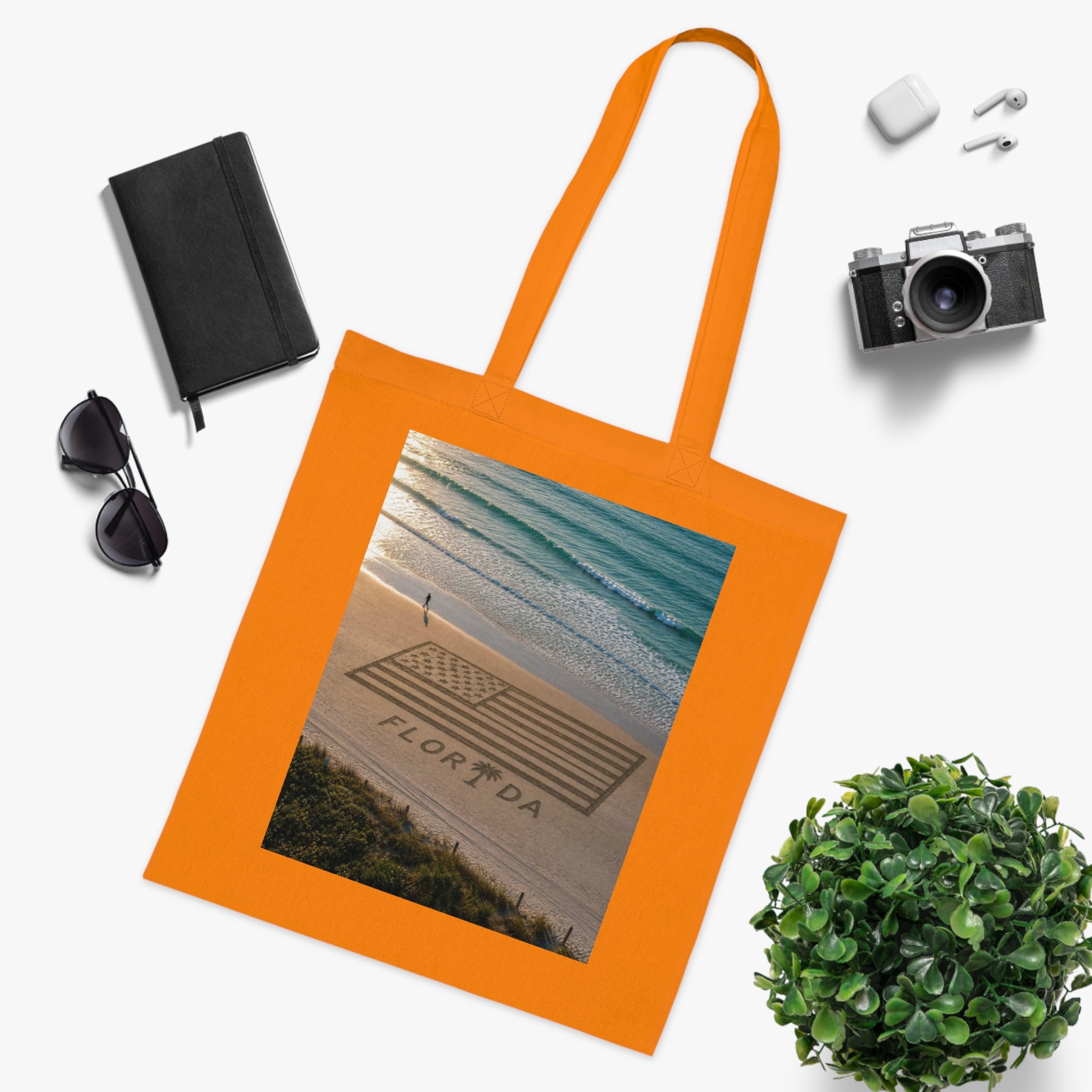 Florida Beach 100% Cotton Tote Bag