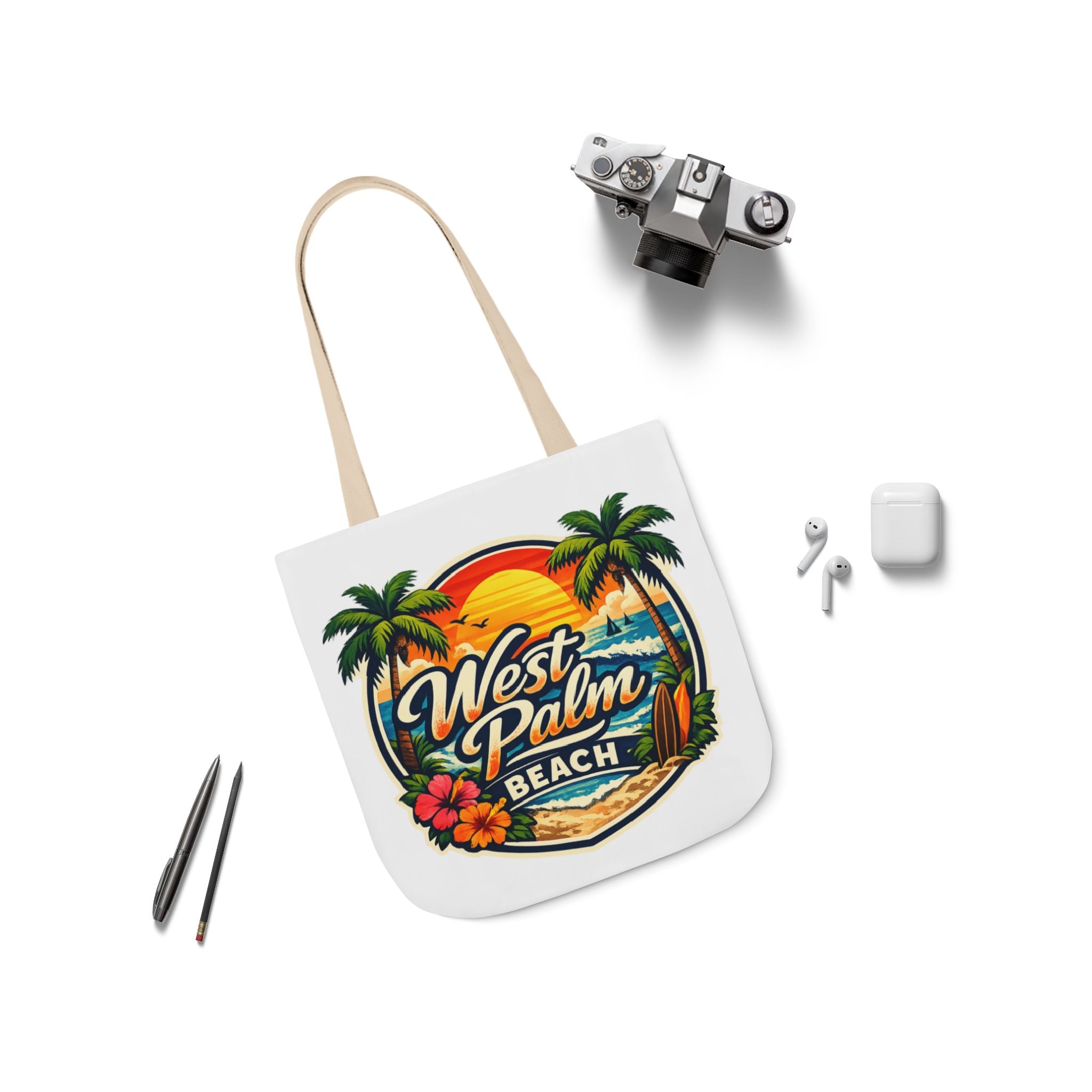 West Palm Beach Vintage Sunset Tote