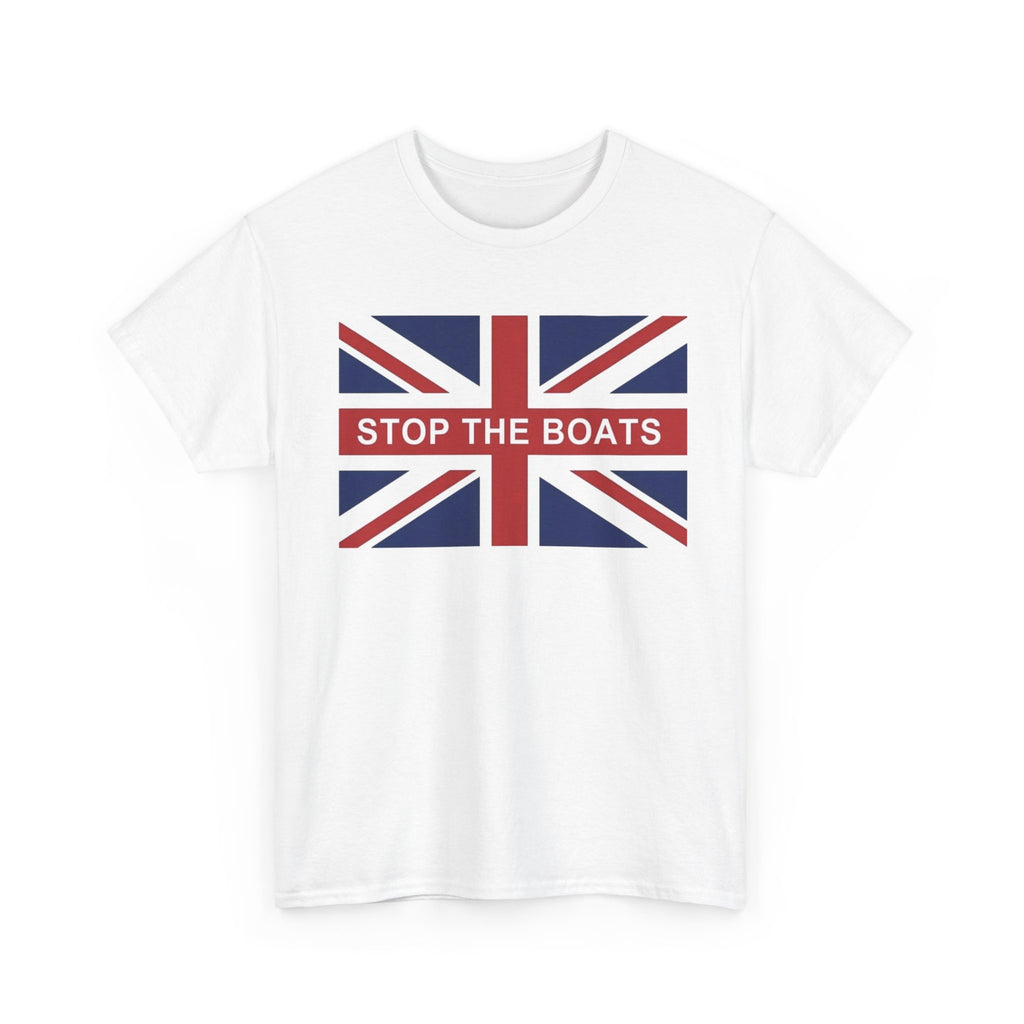 Union Jack "Stop The Boats" Political Statement Tee / T-Shirt