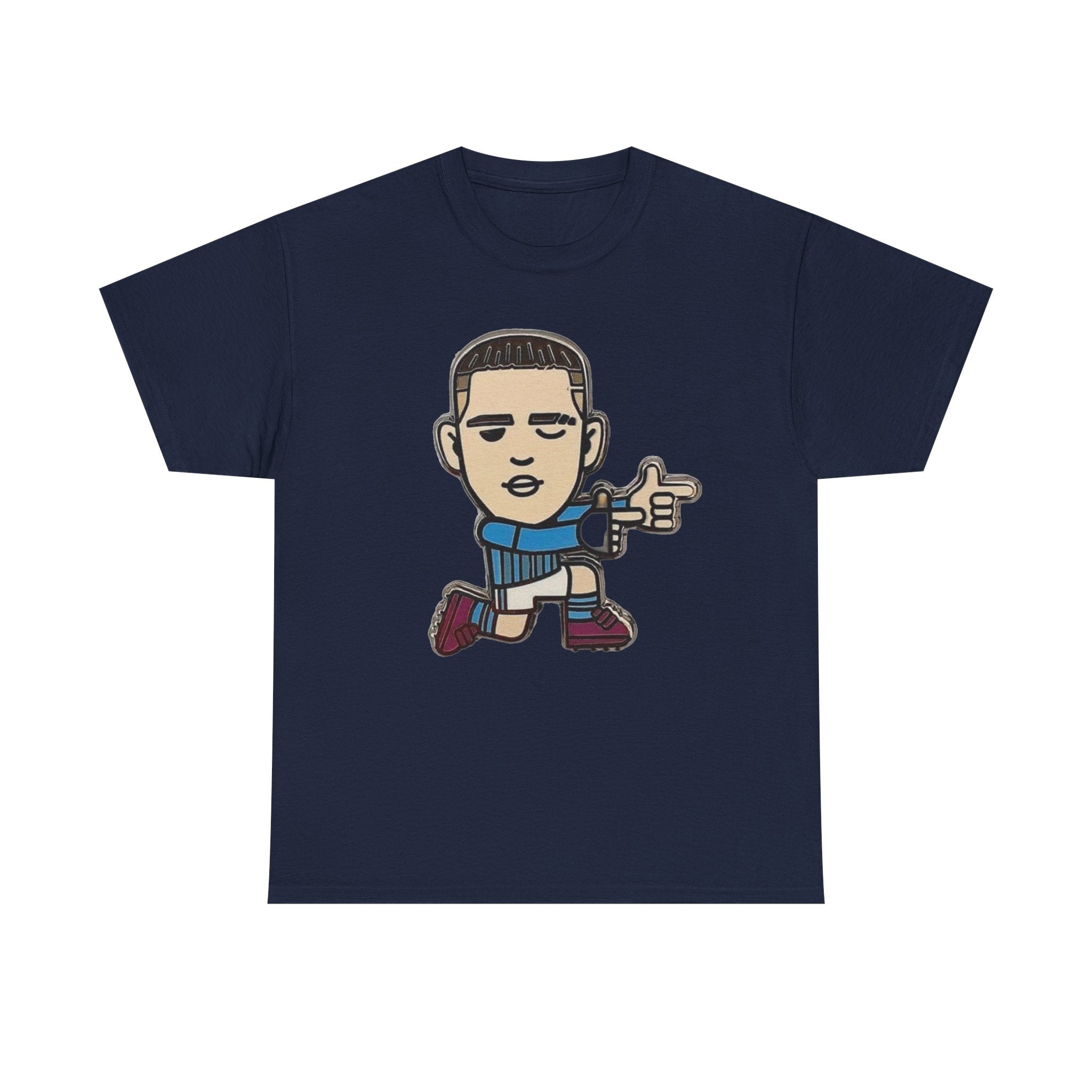 Phil Foden Cartoon Dance Pose Tee - Funky Character Graphic T-Shirt