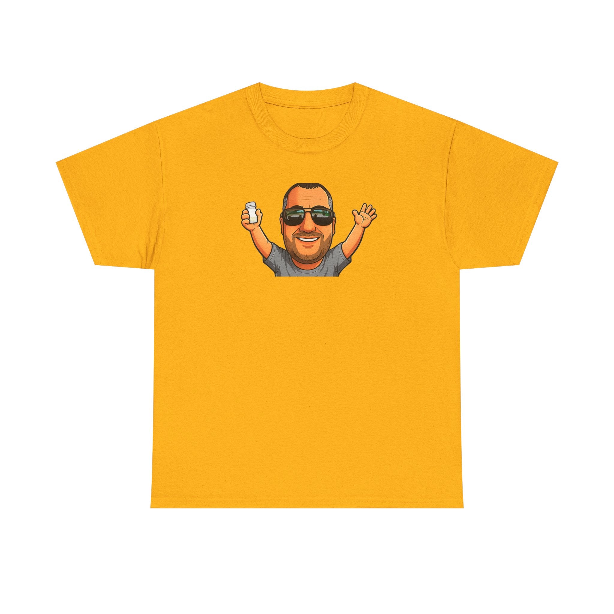 Funny Graphic T-Shirt — "I Have Absolutely No Intention of Behaving Myself" Cartoon Portrait Tee