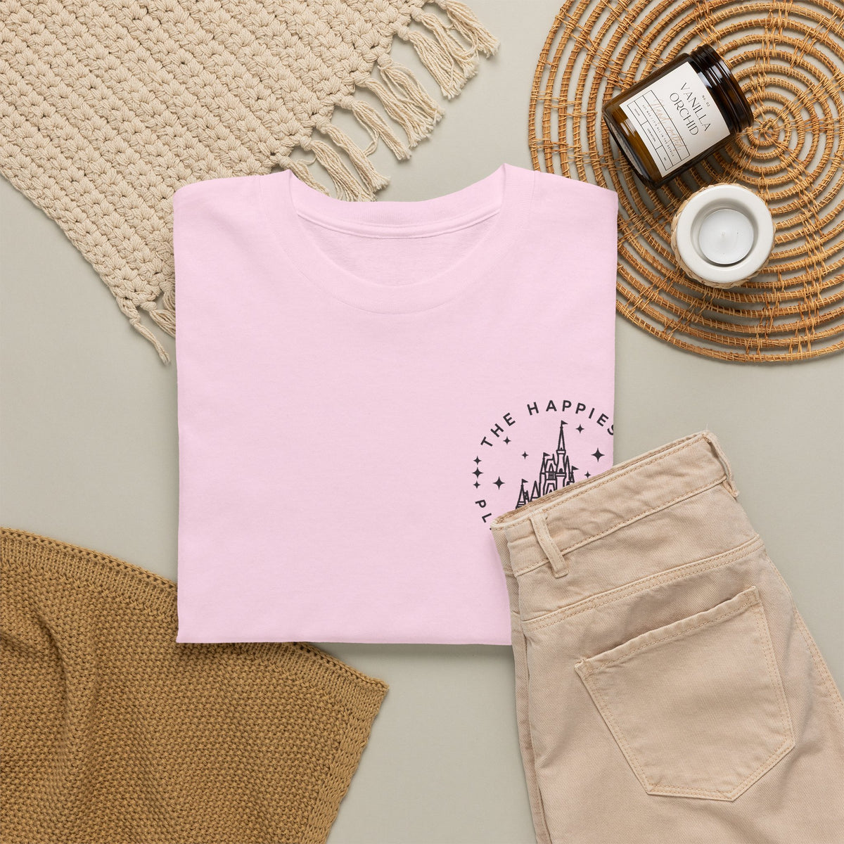 The Happiest Place on Earth Castle Graphic Cotton T-Shirt
