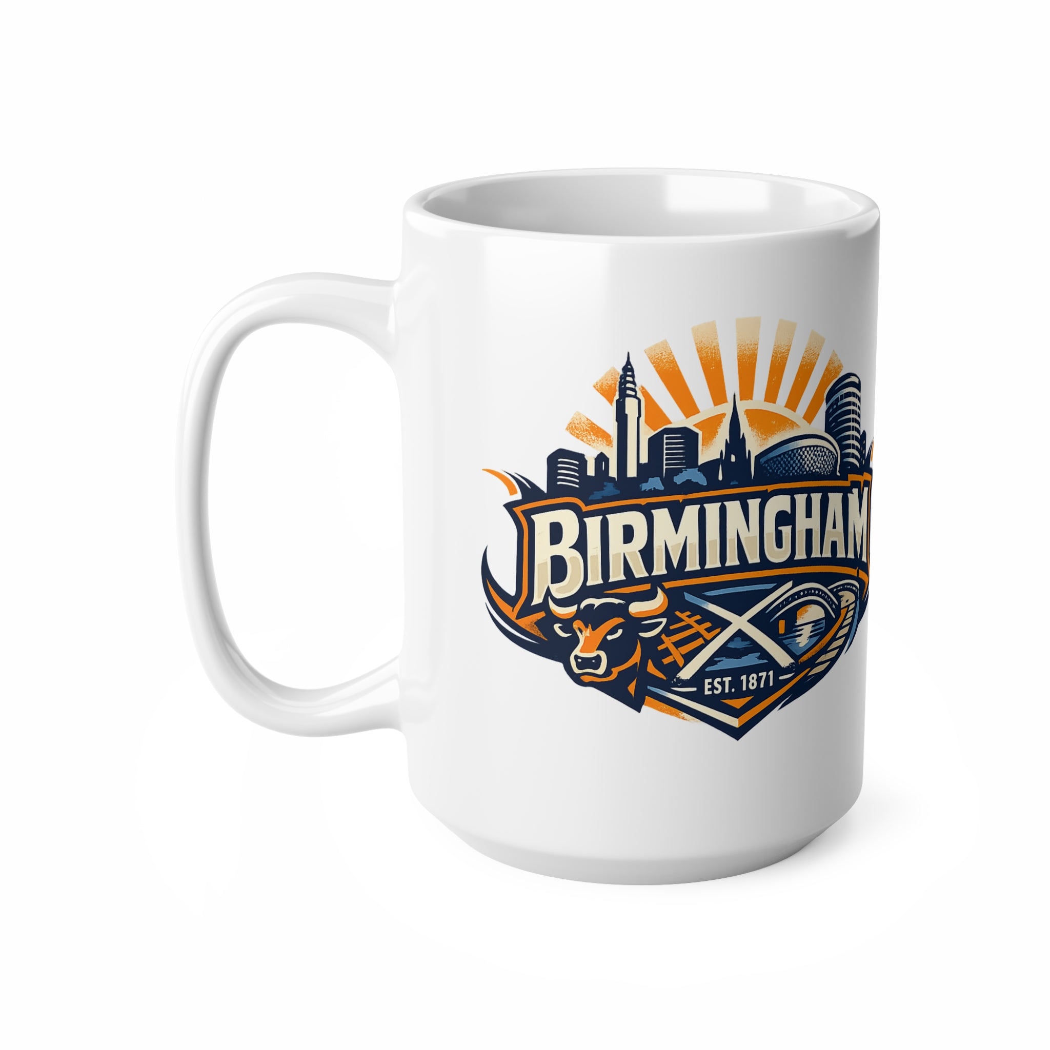 Birmingham Skyline Coffee Mug – City Crest Ceramic Mug (11oz & 15oz)