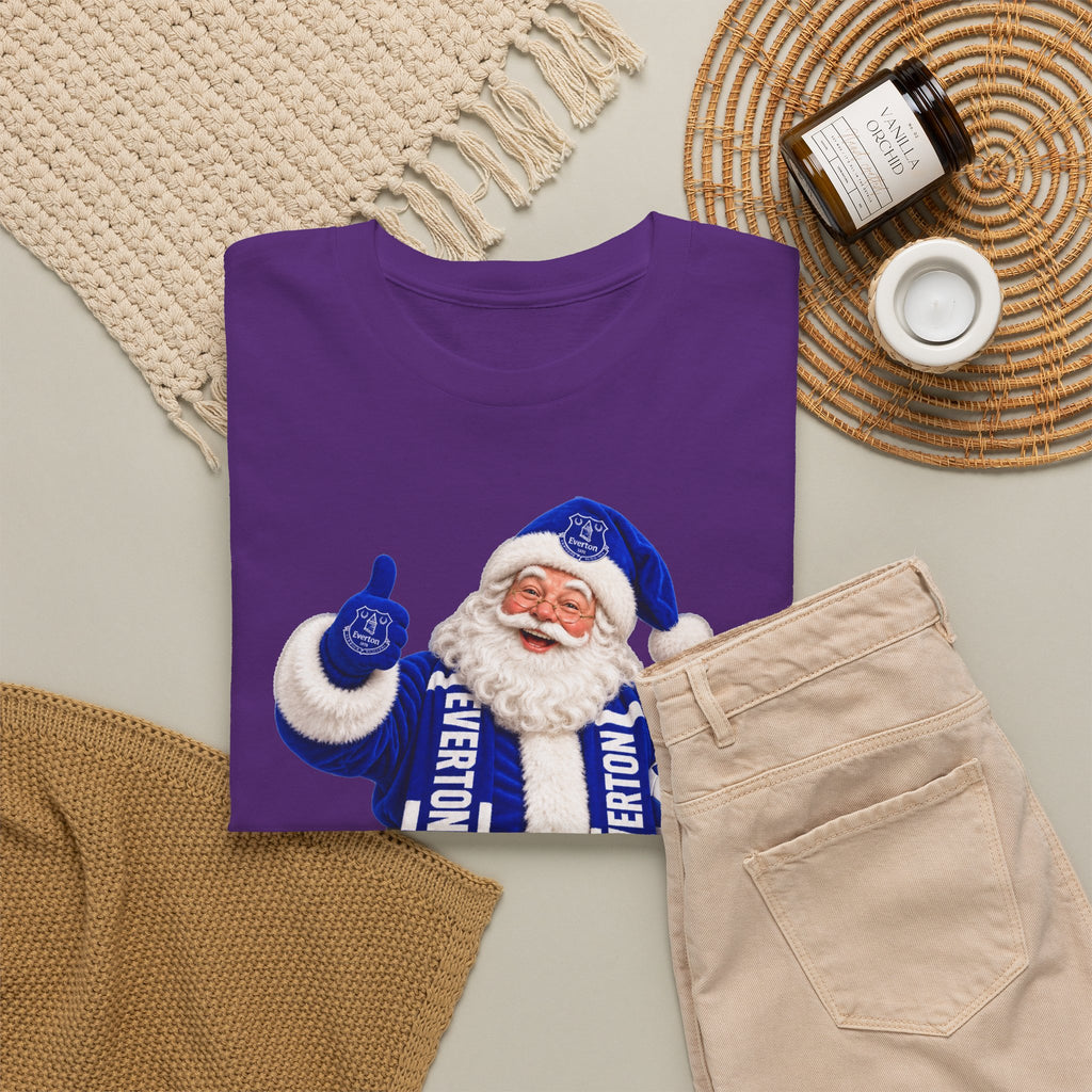 Everton Santa Scarf Christmas Tee - Holiday Vintage Santa T-Shirt