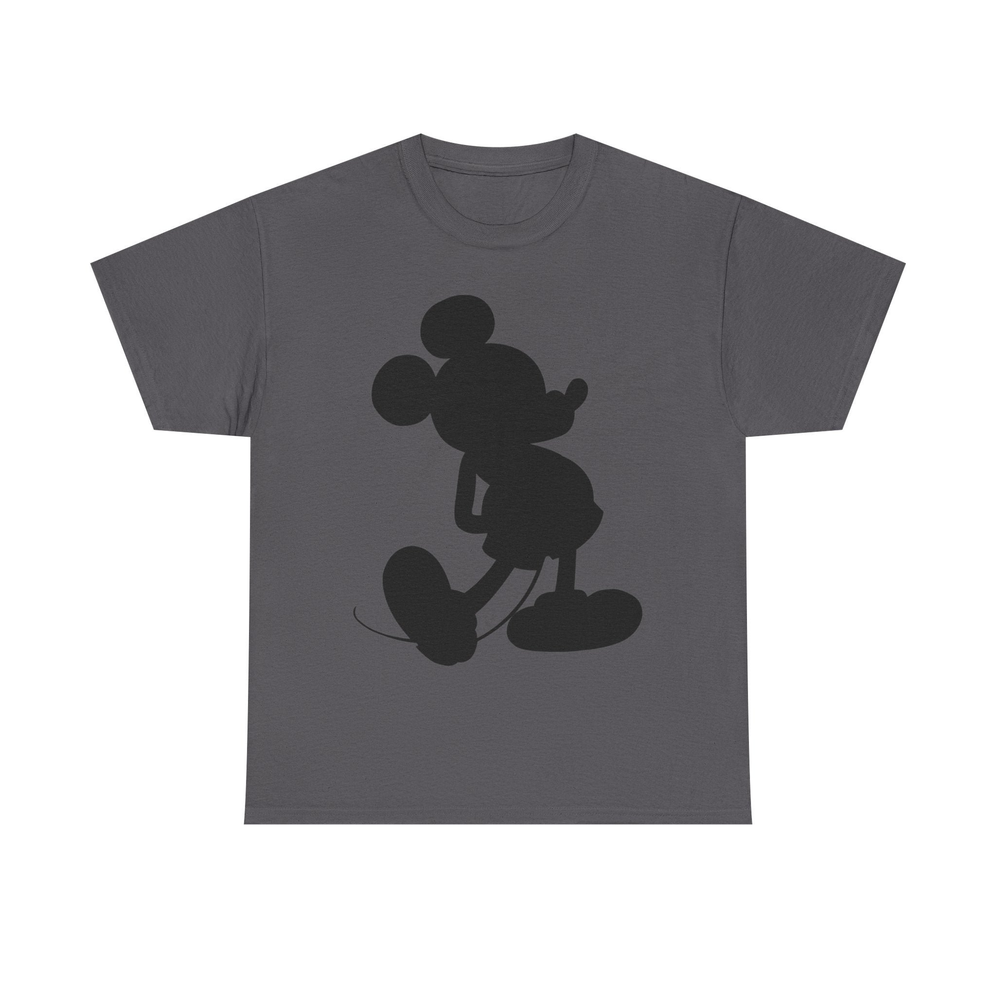Mickey Mouse Silhouette Graphic Tee — Retro Cartoon Shadow T-Shirt