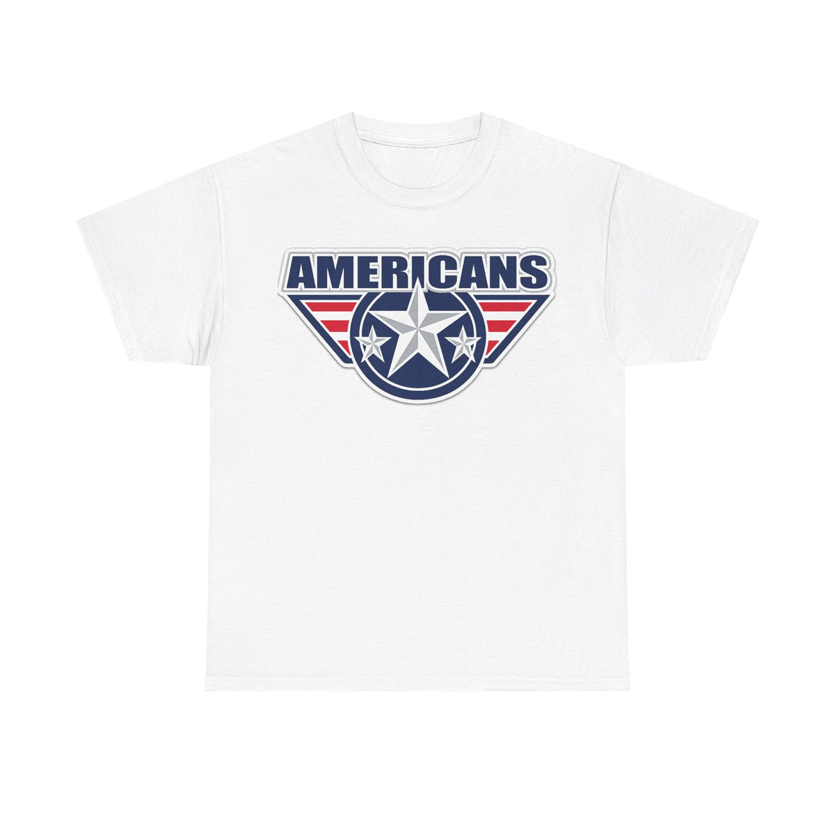 Americans Patriotic Star T‑Shirt — Red White Blue USA Graphic Tee