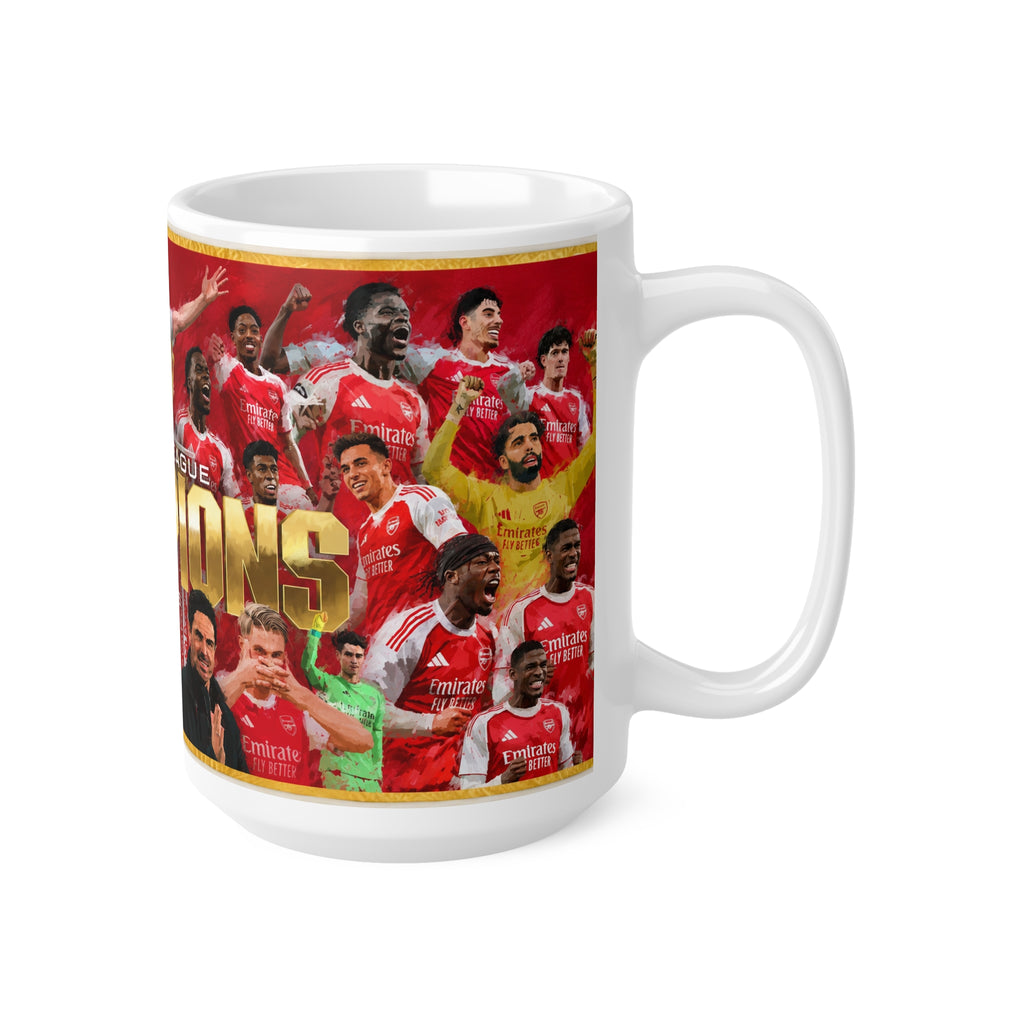 Arsenal Champions Premier League Ceramic Mug — 11oz & 15oz Team Celebration Coffee Cup