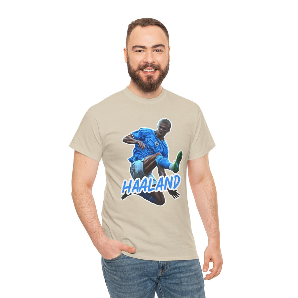 Erling Haaland Manchester City Soccer T‑Shirt – Dynamic Action Graphic Tee