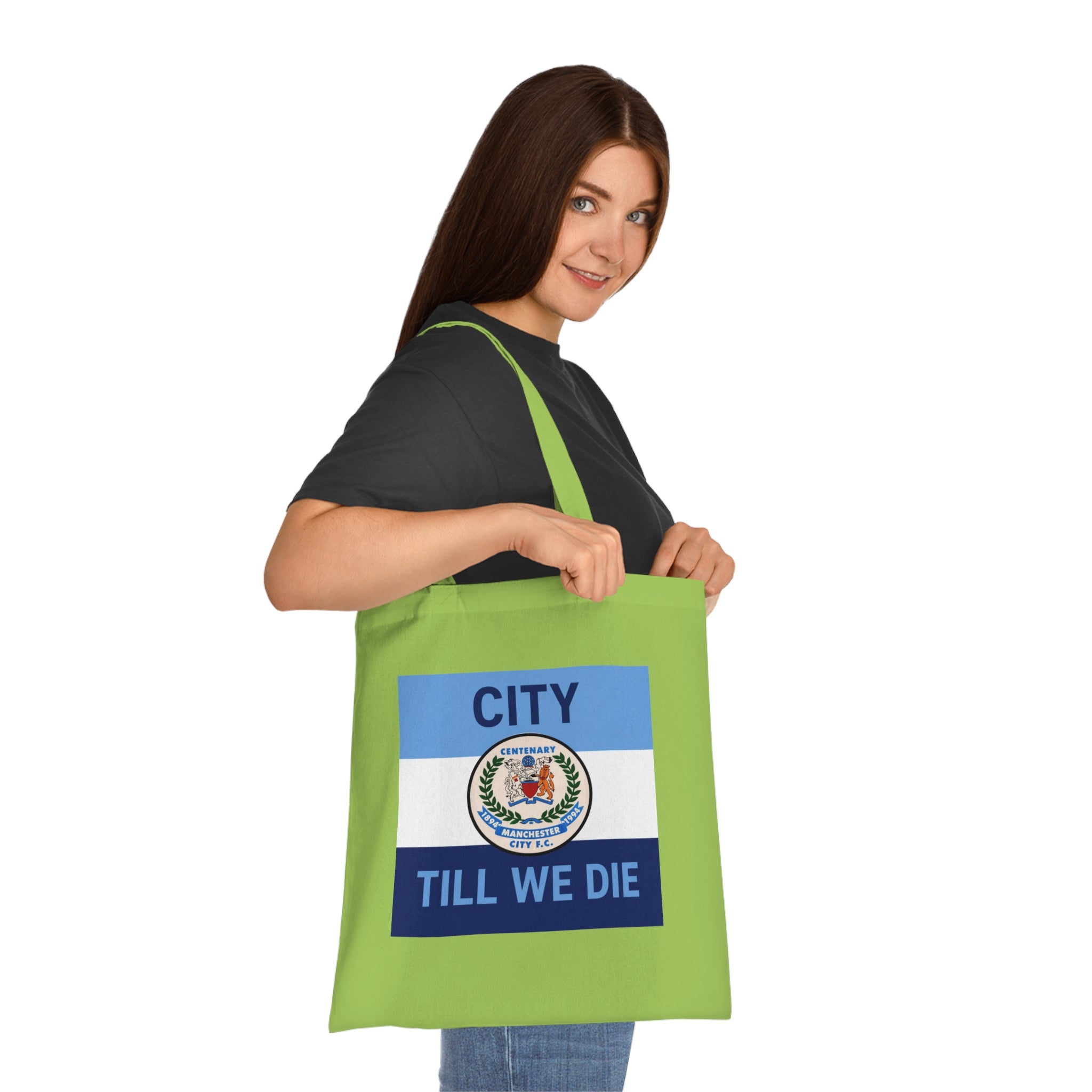 City Till We Die Cotton Tote - Football Fan Flag Tote Bag