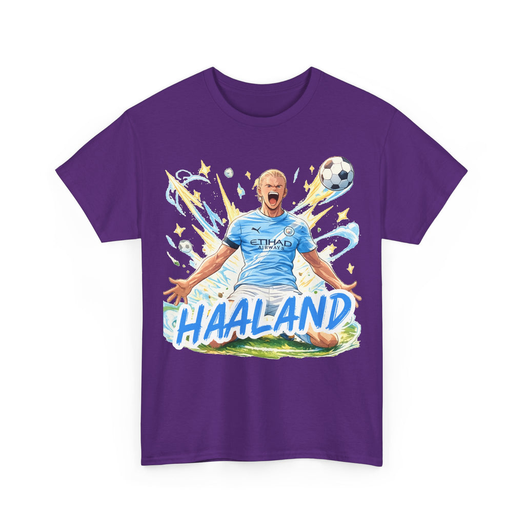 Erling Haaland Anime Fan Tee — Celebratory Football Player Graphic T-Shirt