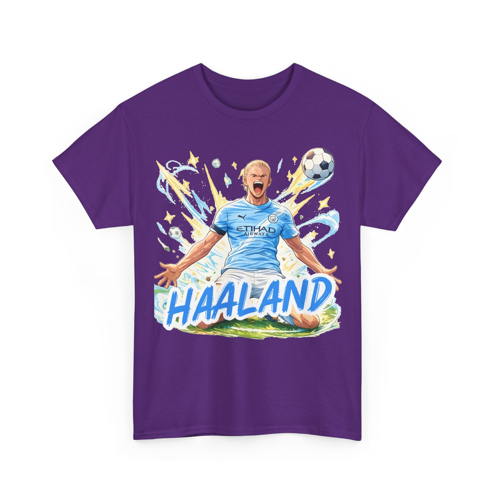 Erling Haaland Anime Fan Tee — Celebratory Football Player Graphic T-Shirt