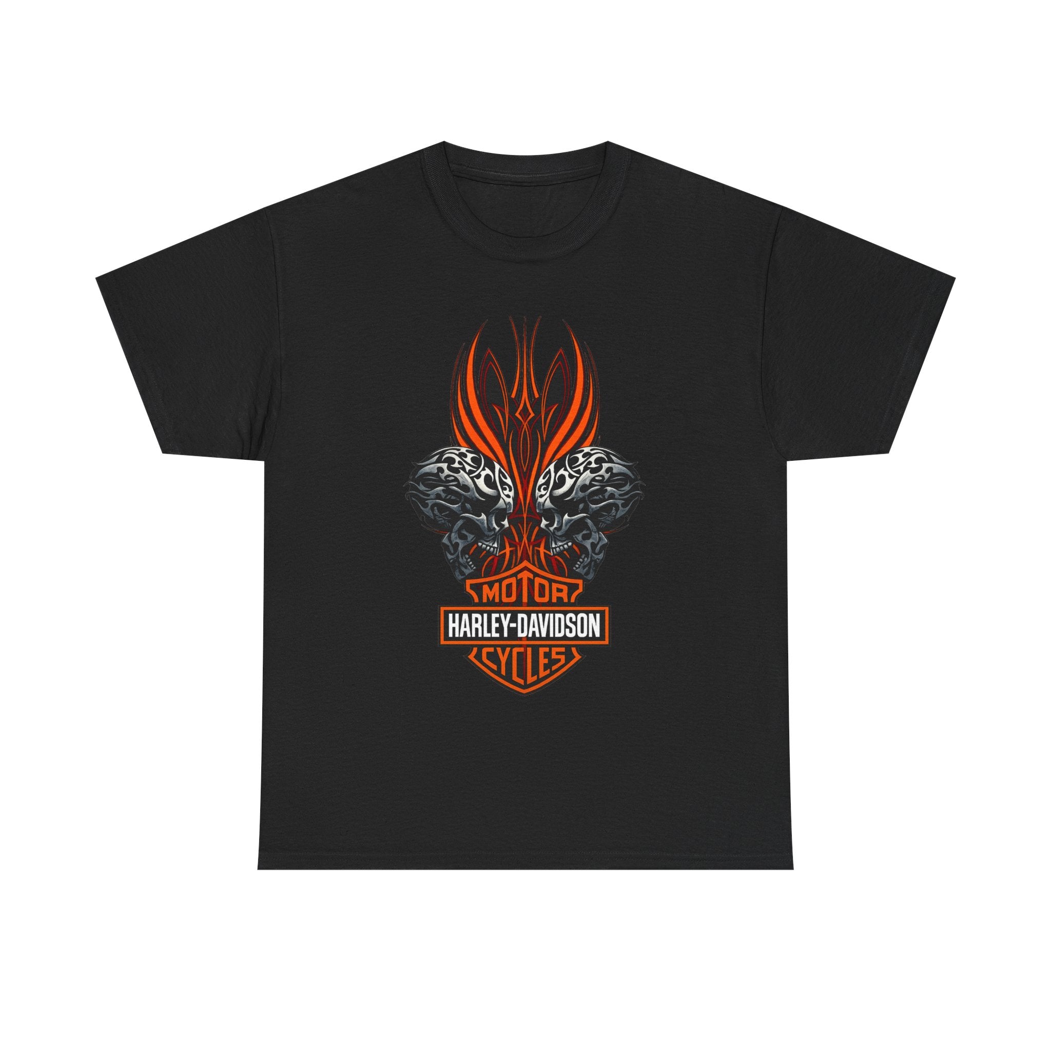 Harley-Davidson Flame Skull T‑Shirt — Motorcycle Biker Tee