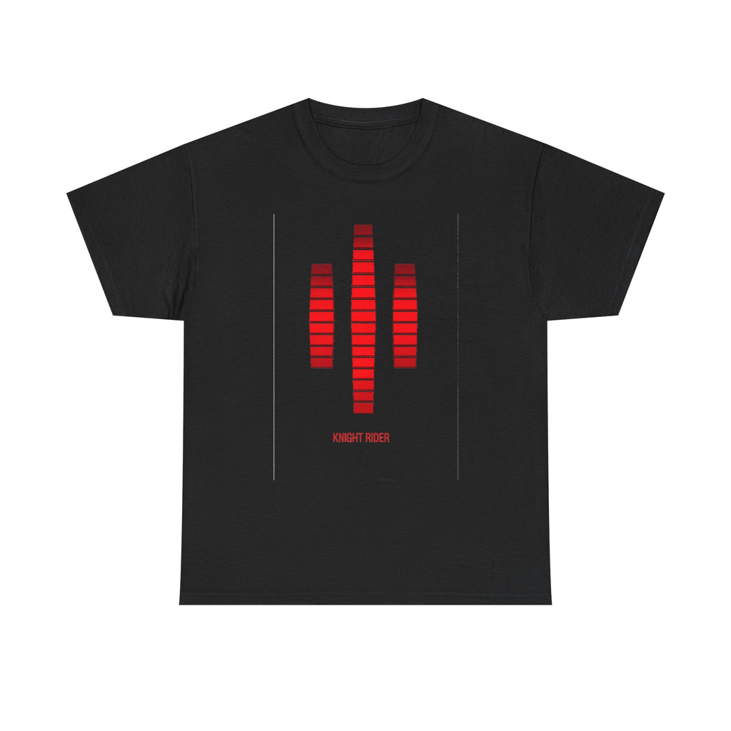 Knight Rider K.I.T.T. Graphic Tee — Red Soundwave Bars "Midnight Music"