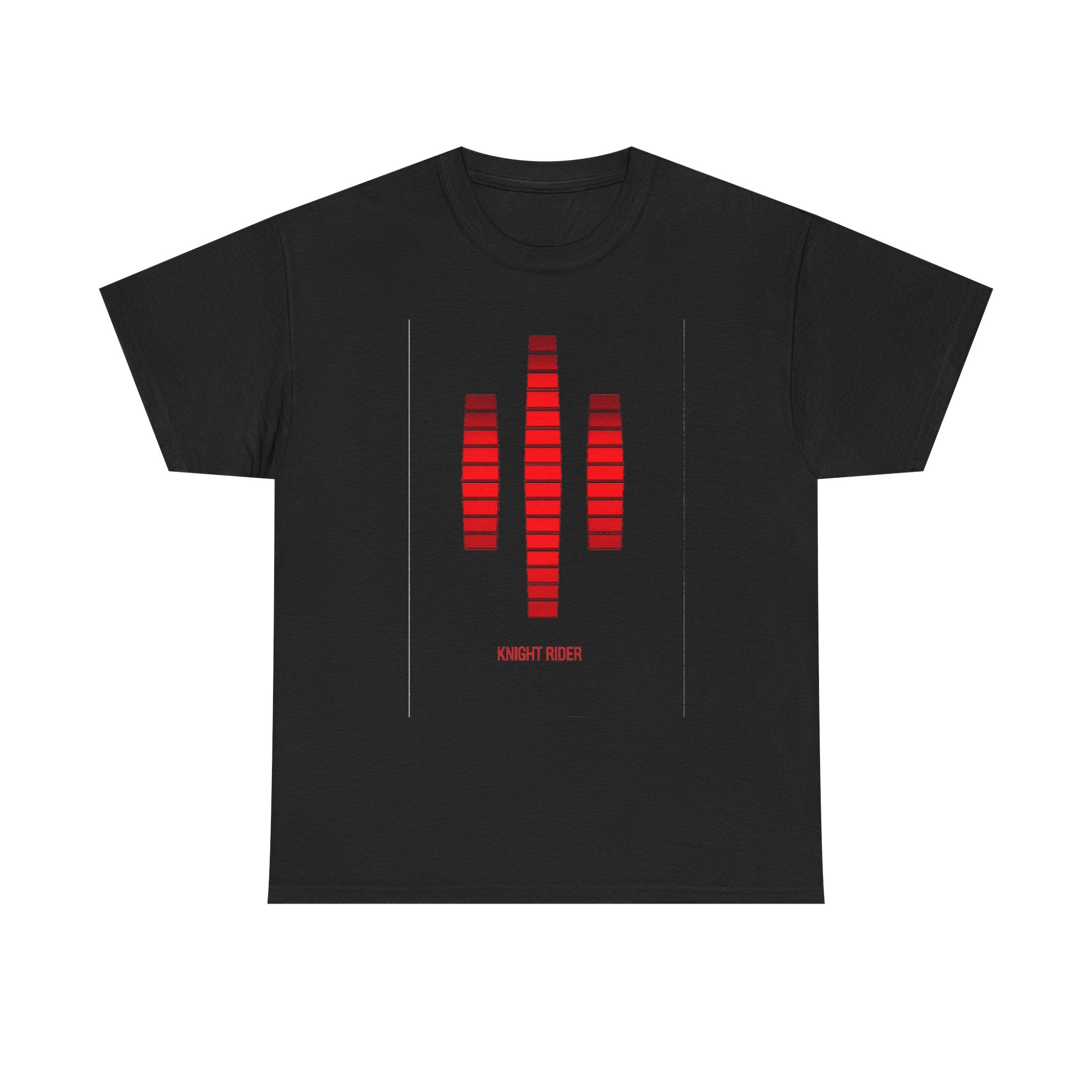 Knight Rider K.I.T.T. Graphic Tee — Red Soundwave Bars "Midnight Music"