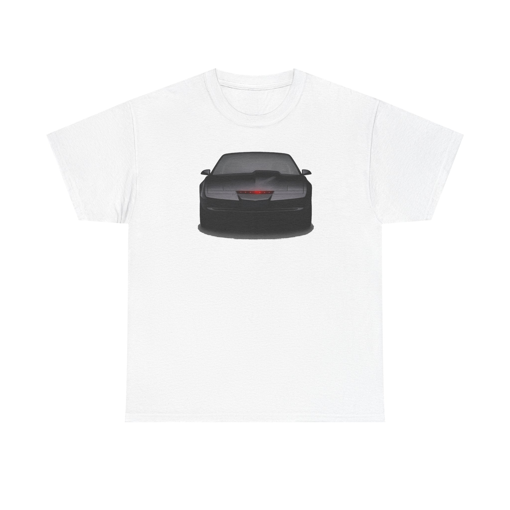 KITT-Inspired Retro Sports Car Tee — Front View Knight Rider Car Graphic Shirt