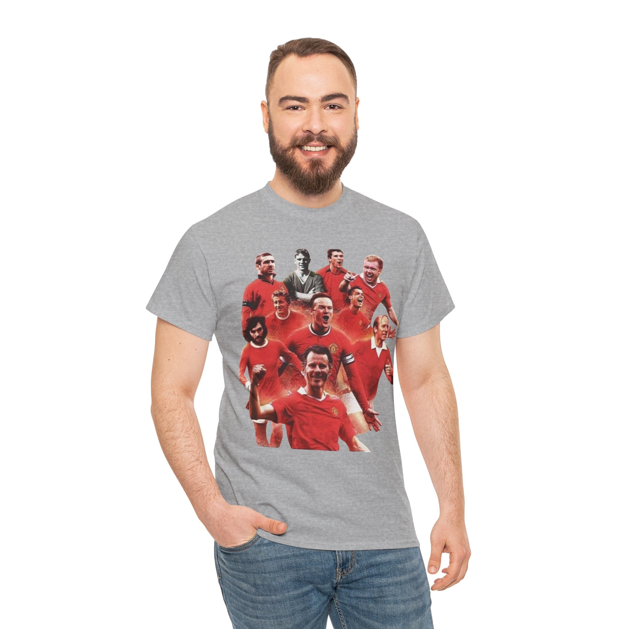 Manchester United Legends T‑Shirt — Retro Team Collage Football Tee