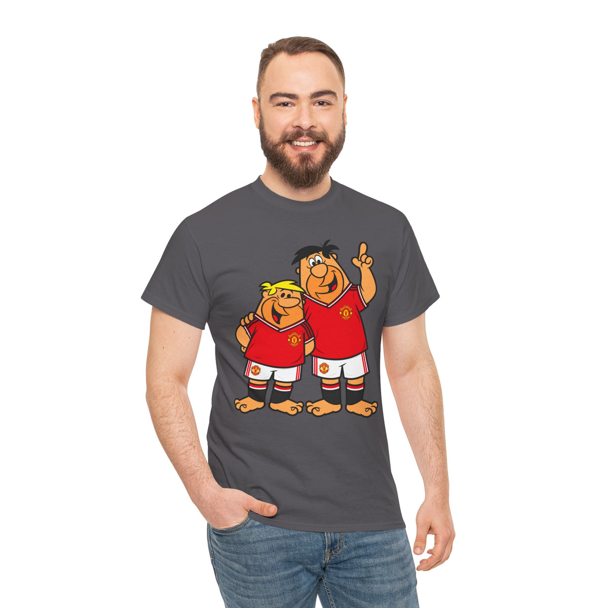 Manchester United The Flintstones Cartoon Football Fans T-Shirt