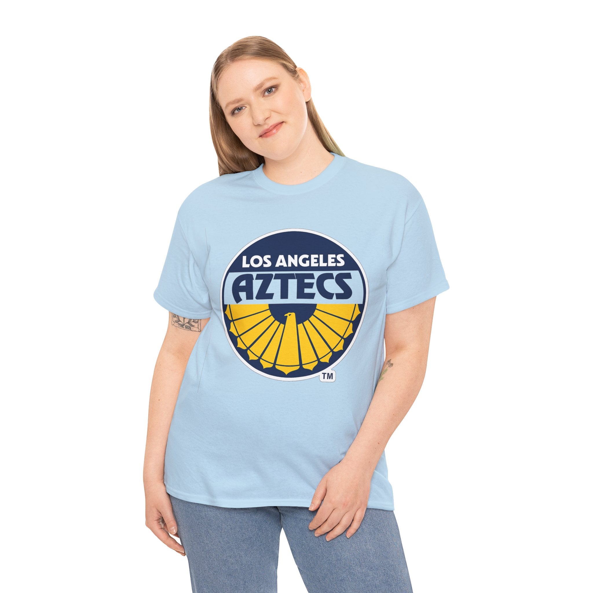 Los Angeles Aztecs Vintage Logo Cotton T-Shirt