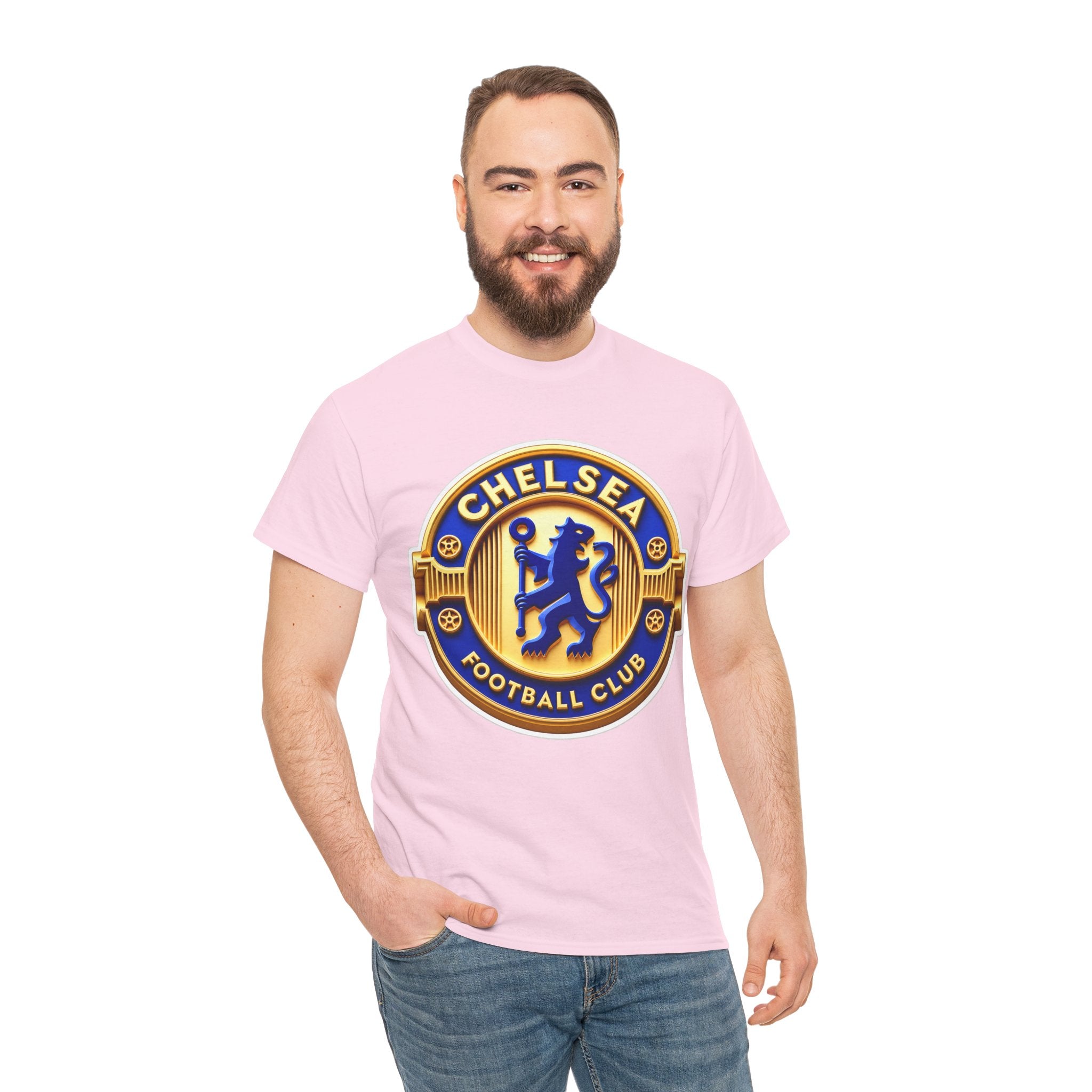 Chelsea Football Club Crest Tee — Retro Blue & Gold Soccer Emblem T-Shirt