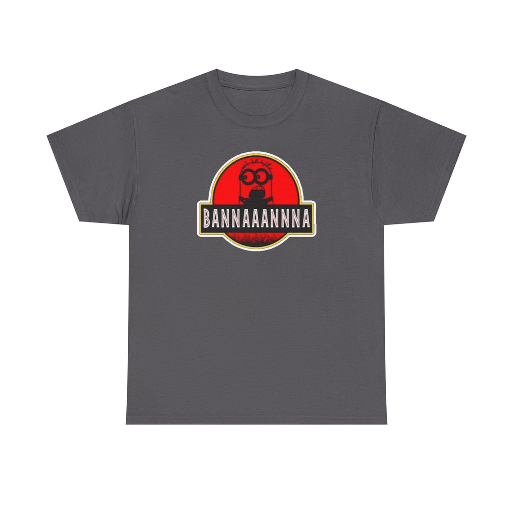 Bannaaannna Graphic Tee — Retro Red Logo Funny Banana Shirt